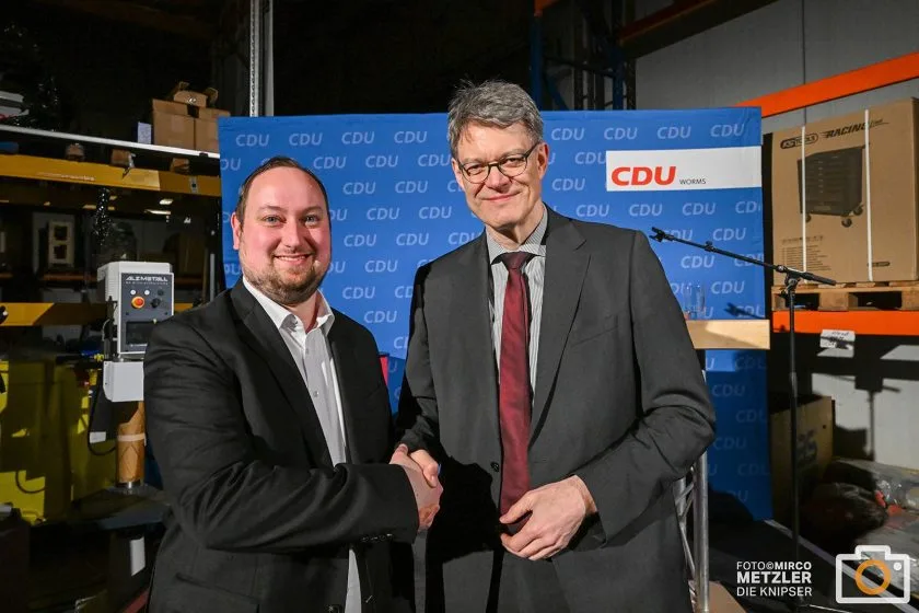 Bürgerdialog in Worms: Bundesminister Patrick Schnieder unterstützt CDU-Landtagskandidaten Björn Krämer