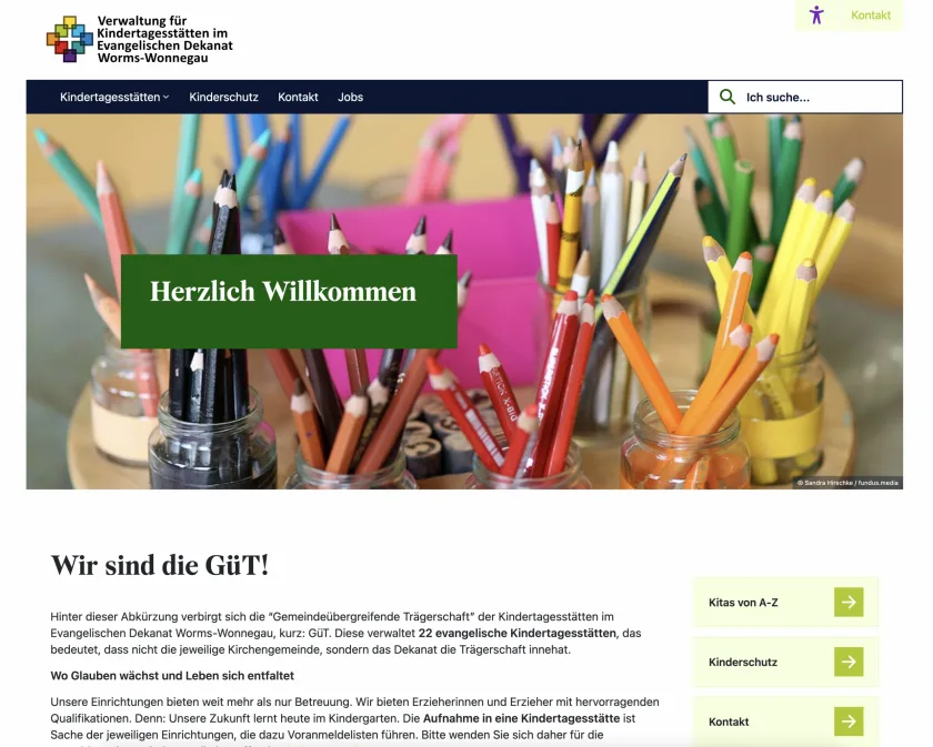 Evangelische Kitas im Dekanat Worms-Wonnegau mit neuer Website online