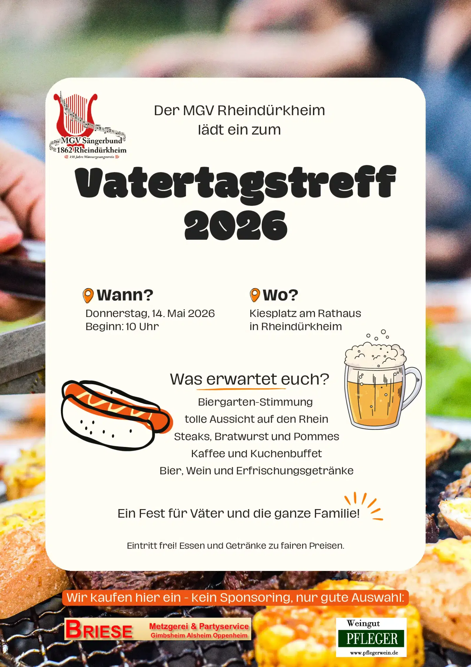 Feiern am Rheinufer: Vatertag mit Blick aufs Wasser