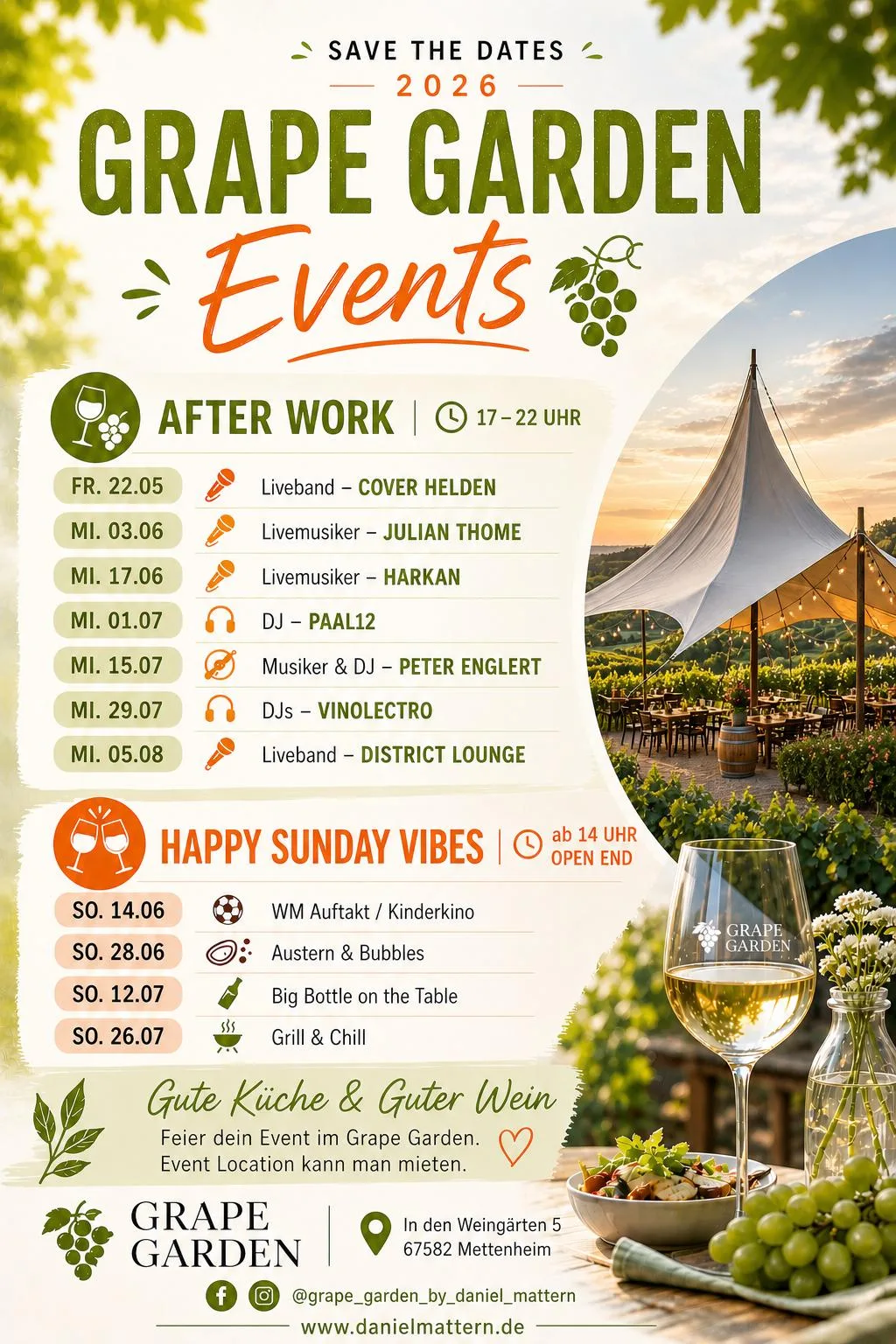 Sommerfeeling im Grape Garden 2026