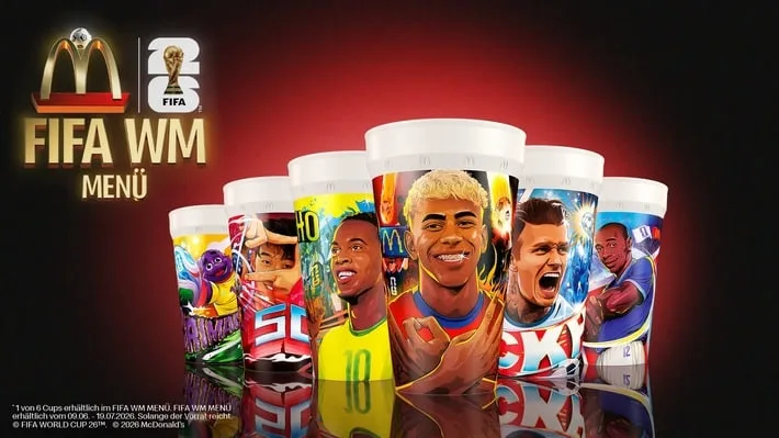 McDonald’s im WM-Fieber: Sammelbecher, Stars und Menüs zur FIFA WM 2026