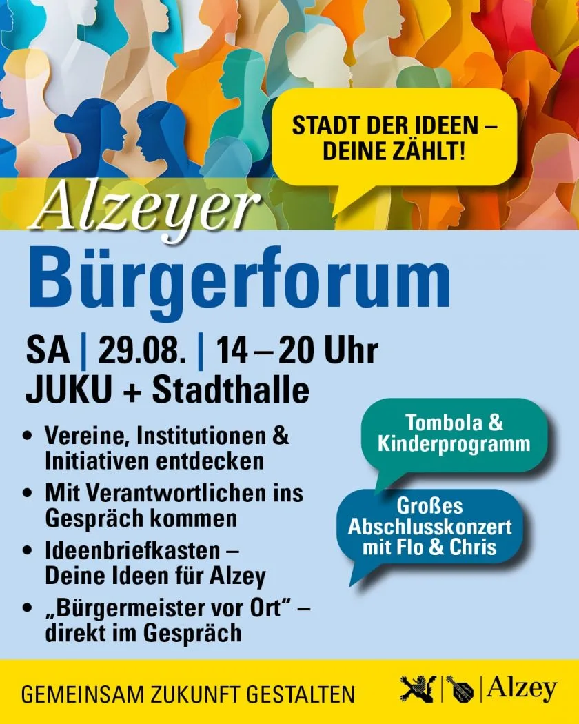 Alzey setzt auf Begegnung: Bürgerforum lädt zum Mitmachen und Mitgestalten ein