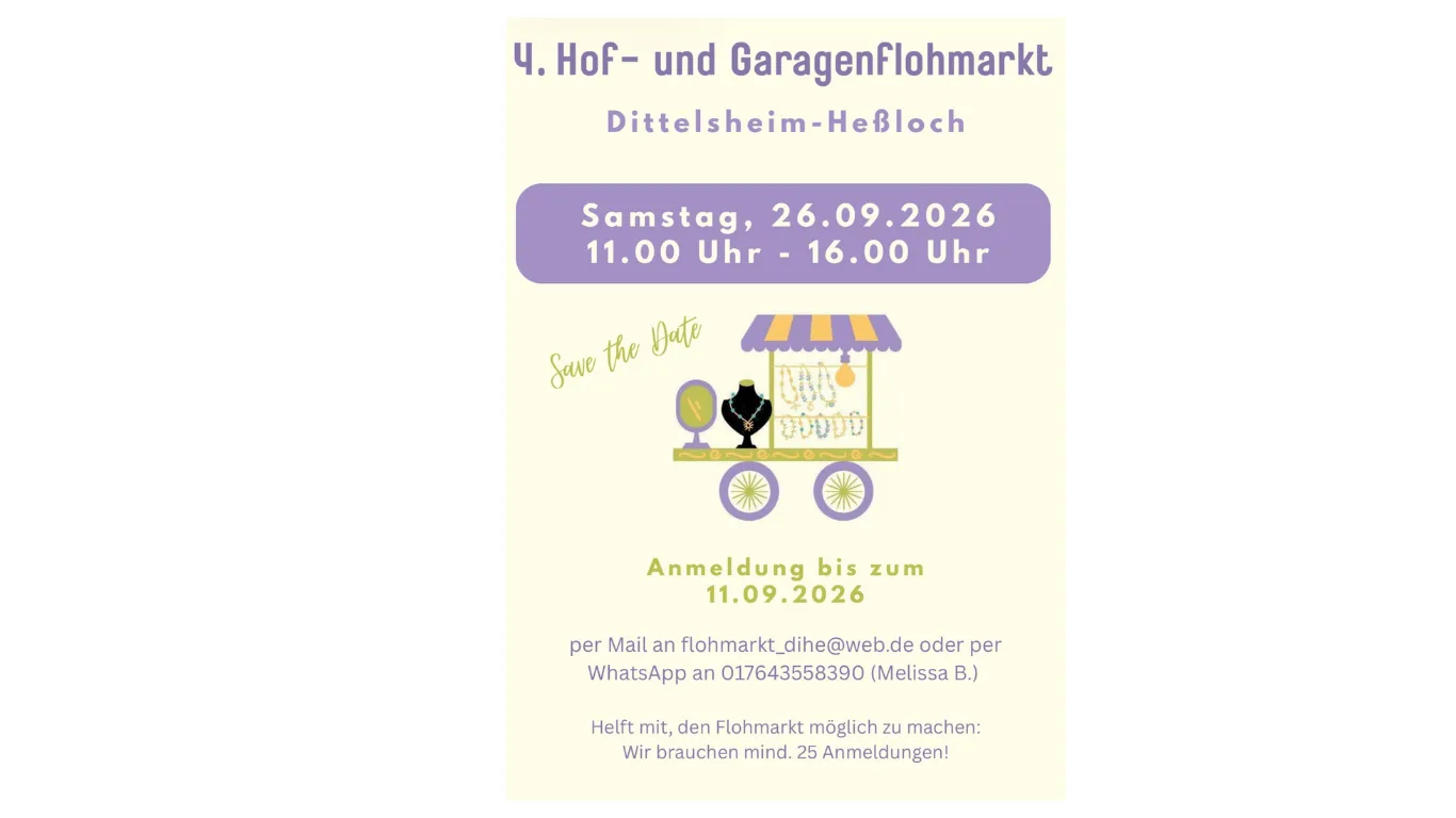 Stöbern, entdecken, Lieblingsstücke finden: Hof- und Garagenflohmarkt in Dittelsheim-Heßloch