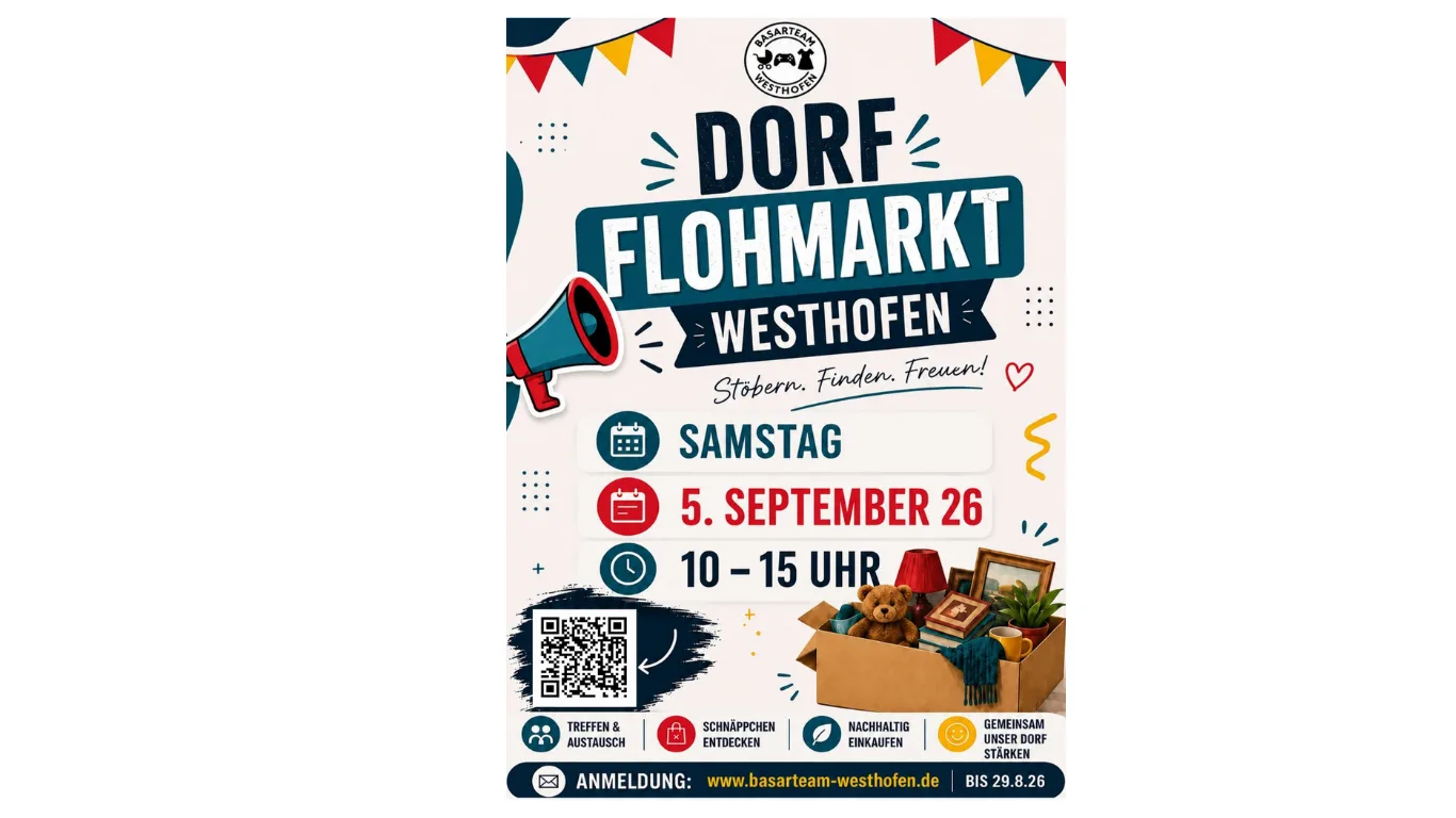 Stöbern, Schätze finden, Dorfleben stärken: Westhofen lädt zum großen Dorfflohmarkt ein
