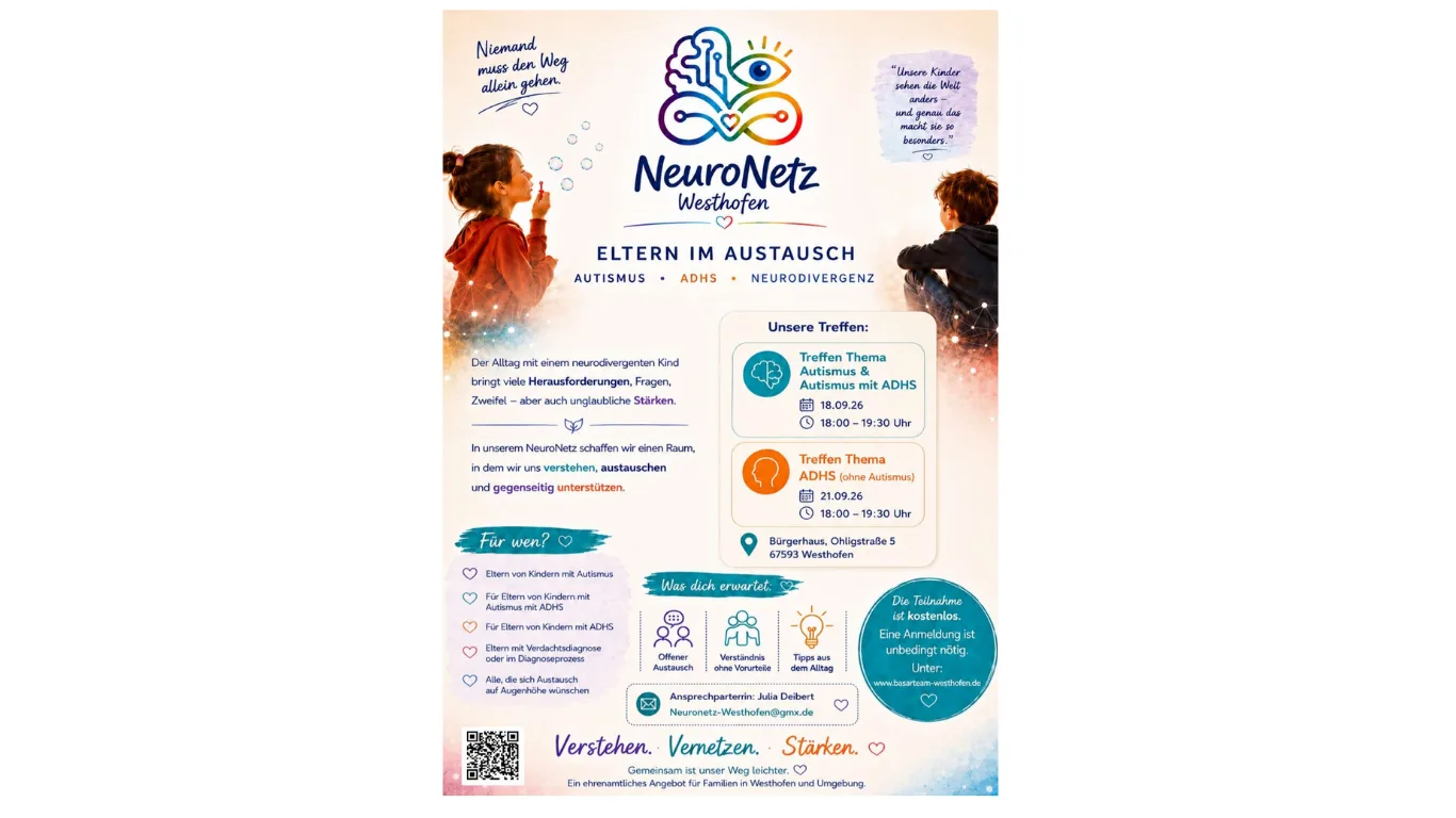 Gemeinsam statt allein: NeuroNetz Westhofen lädt Eltern zum Austausch ein