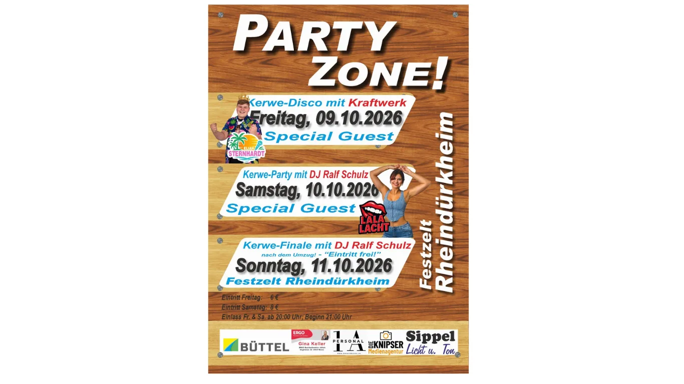 Drei Tage Party im Festzelt: Rheindürkheimer Kerwe lockt mit Musik und Special Guests
