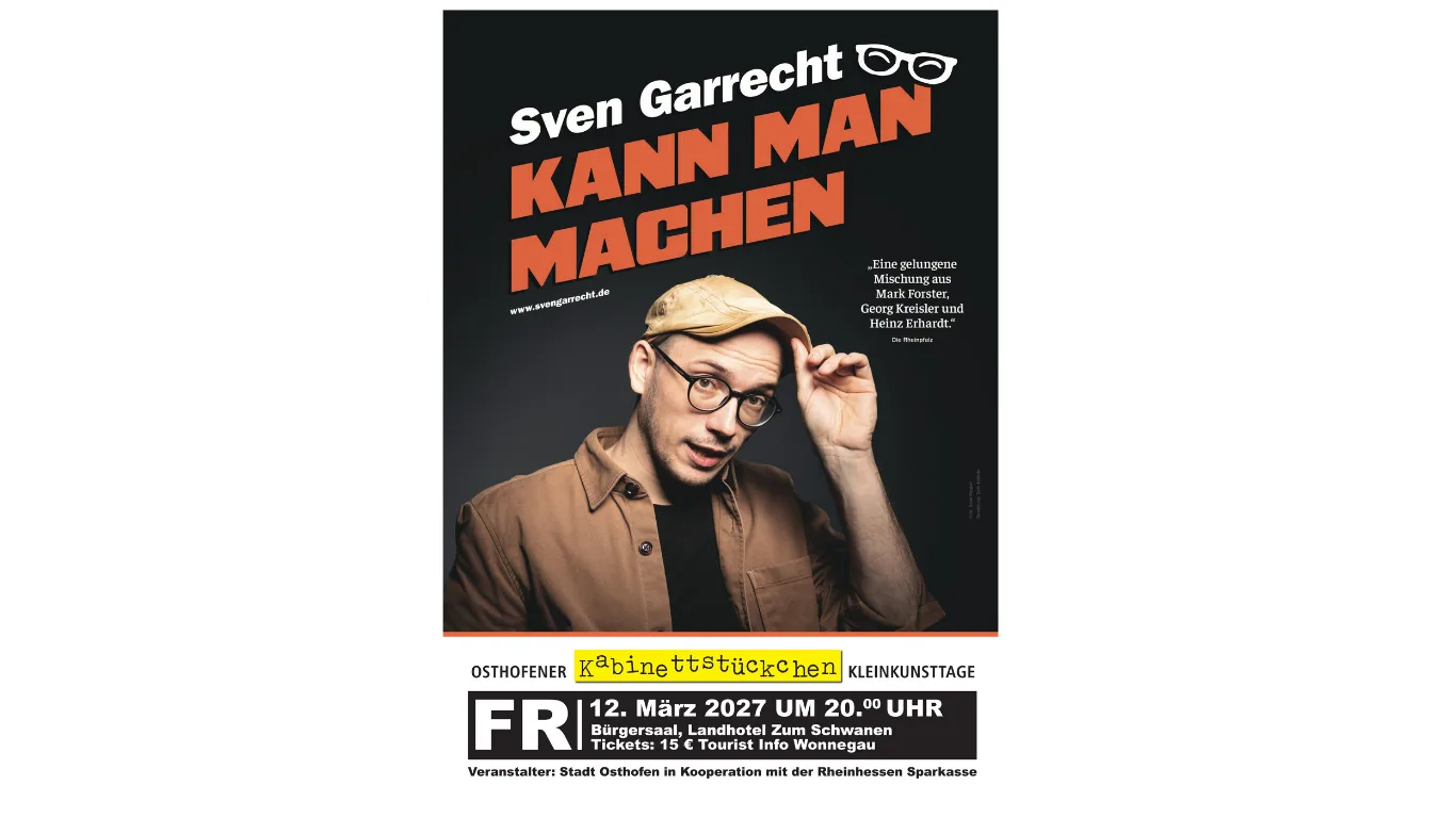„Kann man machen!“: Sven Garrecht kommt mit Musikkabarett nach Osthofen