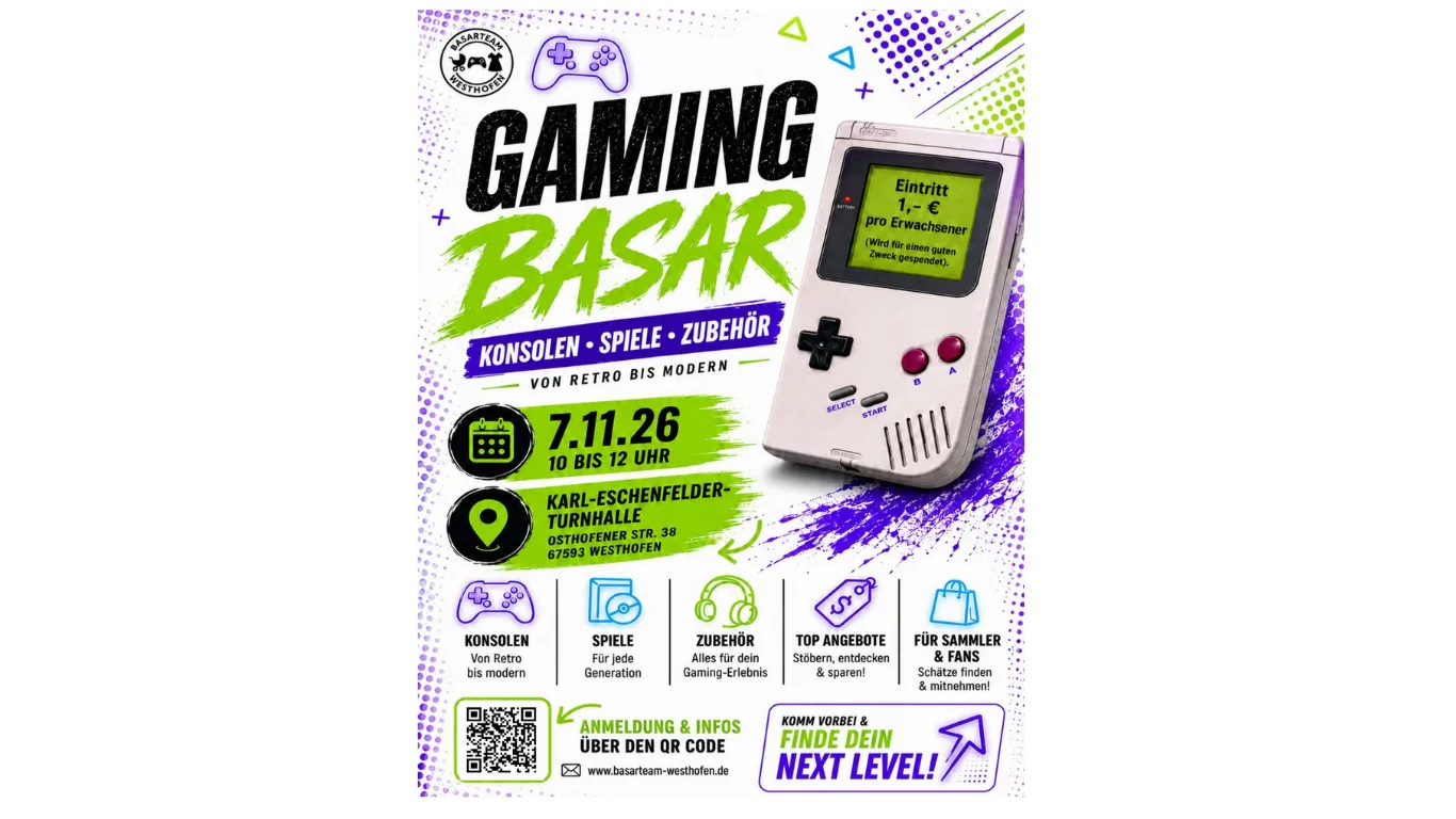 Von Retro bis modern: Gaming-Basar in Westhofen lädt zum Stöbern ein