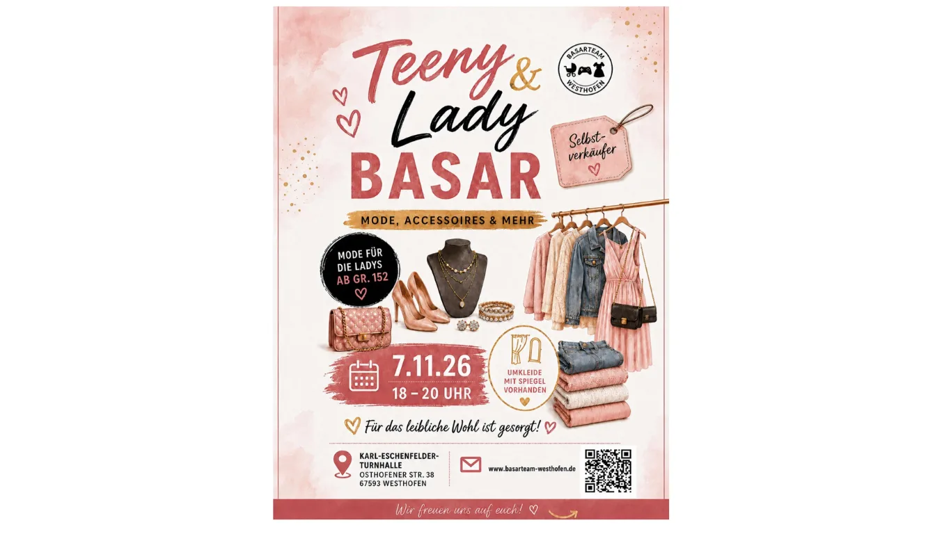 Teeny- und Lady-Basar in Westhofen: Mode, Schuhe und Accessoires entdecken
