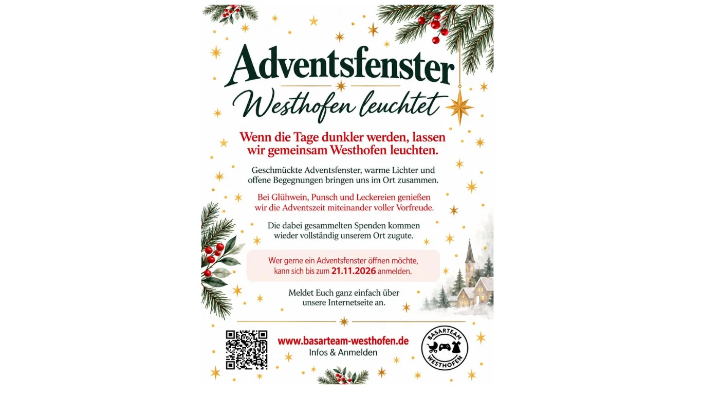 Westhofen soll in der Adventszeit leuchten: Teilnehmer für Adventsfenster gesucht