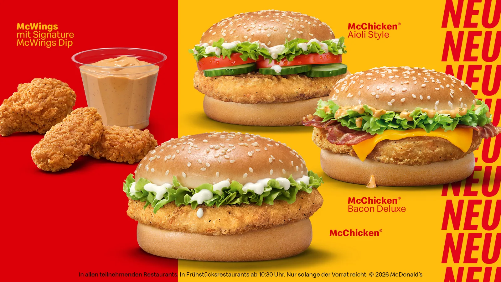 McDonald's verändert McChicken: Burger wird rund und Chicken-Sortiment erweitert