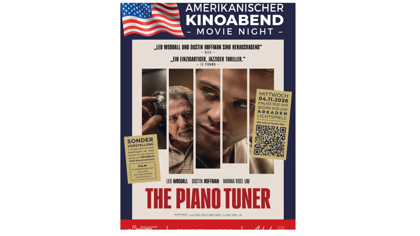 Amerikanischer Kinoabend in Worms: „The Piano Tuner“ bringt Spannung auf die Leinwand