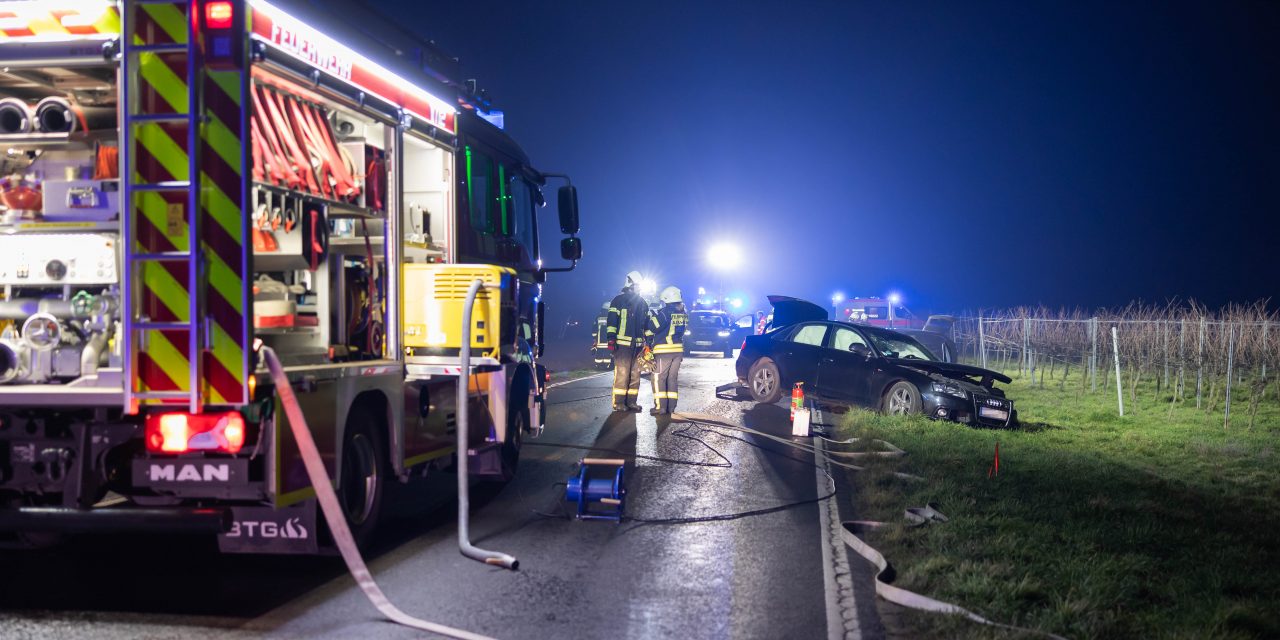 Unfall im Begegnungsverkehr auf L439 bei Alsheim