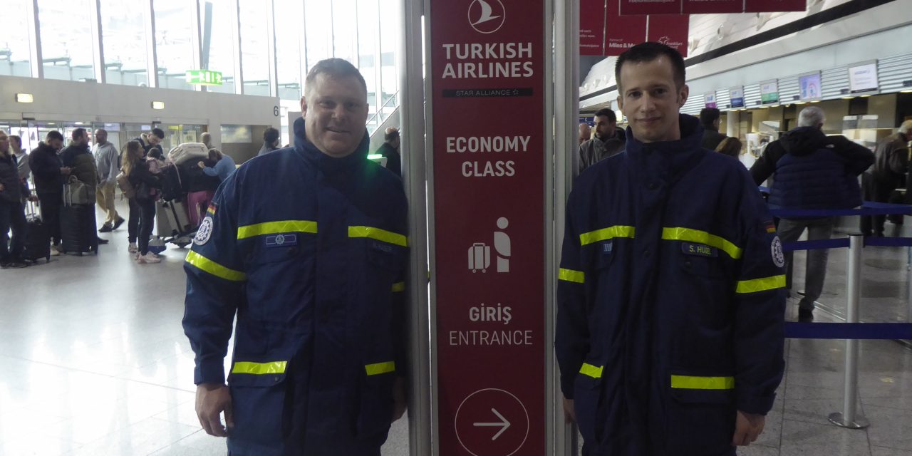 THW-Worms entsendet im Auftrag der THW-Leitung ihren Helfer Sascha Hugel in die Türkei