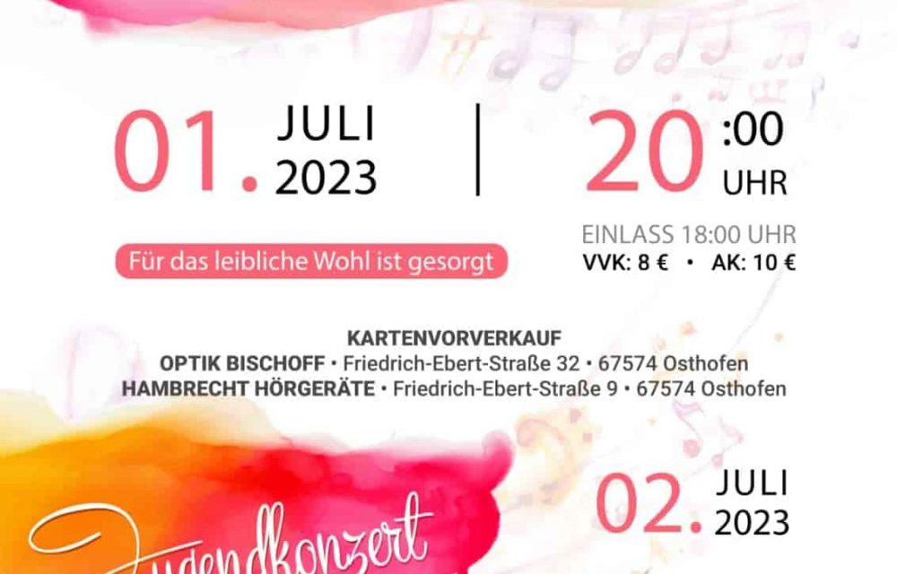 Sommerkonzerte des Kirchenmusikverein Osthofen und der Musikschule