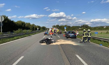 Ingelheim – Schwerer Verkehrsunfall mit zwei lebensbedrohlich verletzten Motorradfahrern