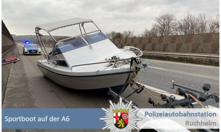 Polizeiautobahnstation Ruchheim – Anhänger erleidet Schiffbruch auf der A6
