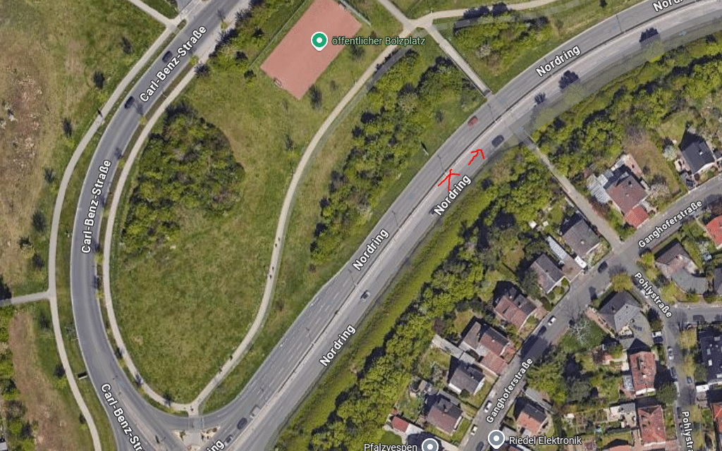 Fahrbahnteilsperrung Nordring Frankenthal