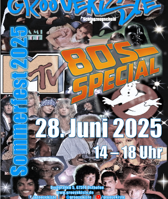 Groovekiste Sommerfest feiert 9. Runde mit großem 80er-Jahre-Special