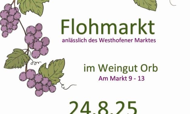 Flohmarkt beim Weingut Orb- ein Highlight des Westhofener Marktes