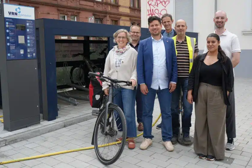 Erste VRNradbox-Sammelanlage in Kaiserslautern eingeweiht