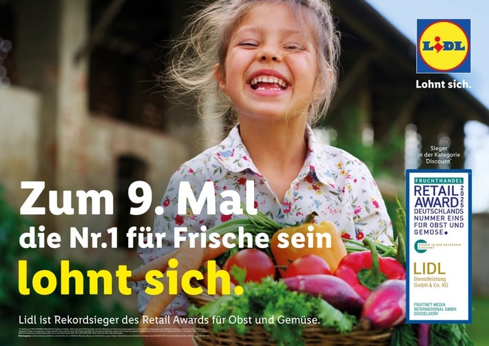 Lidl erneut ausgezeichnet: Bester Discounter für Obst und Gemüse