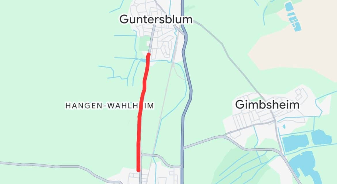 L 439 zwischen Alsheim und Guntersblum: Vollsperrung Ende November