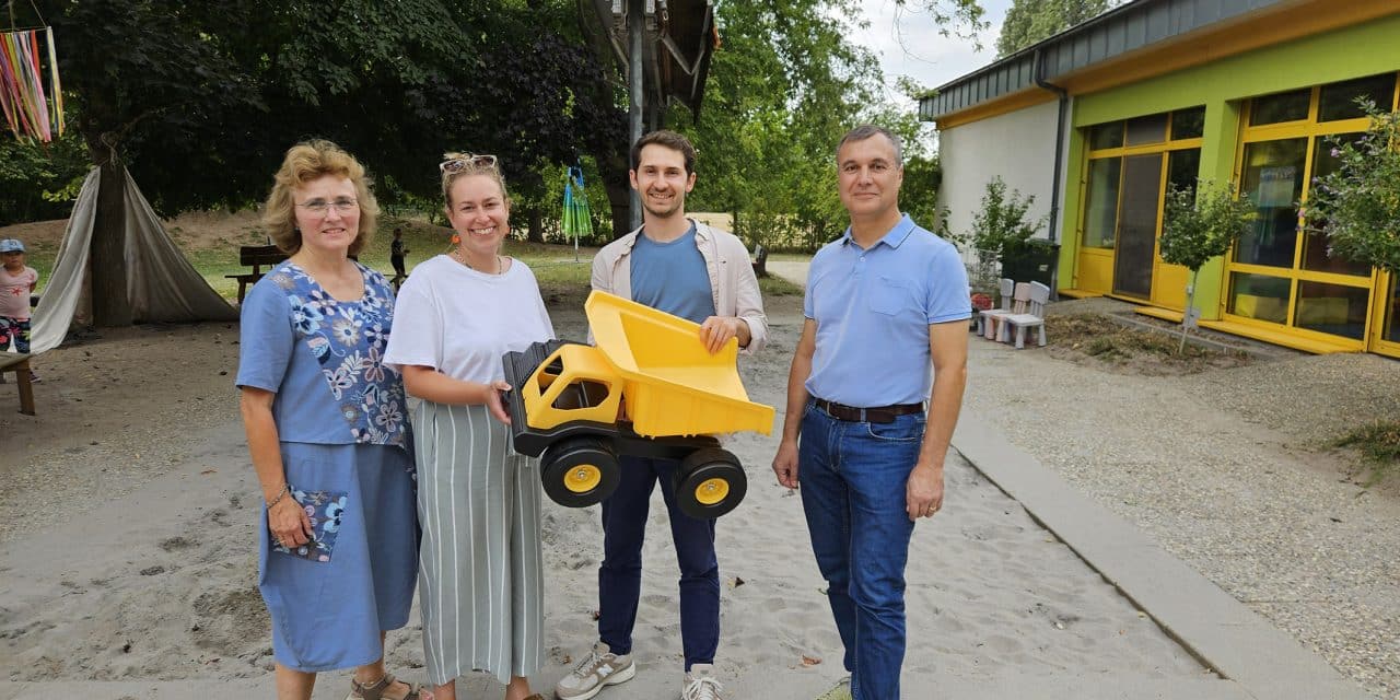 50 Jahre Kita St. Bonifatius Worms-Weinsheim – CDU spendet Kipplaster