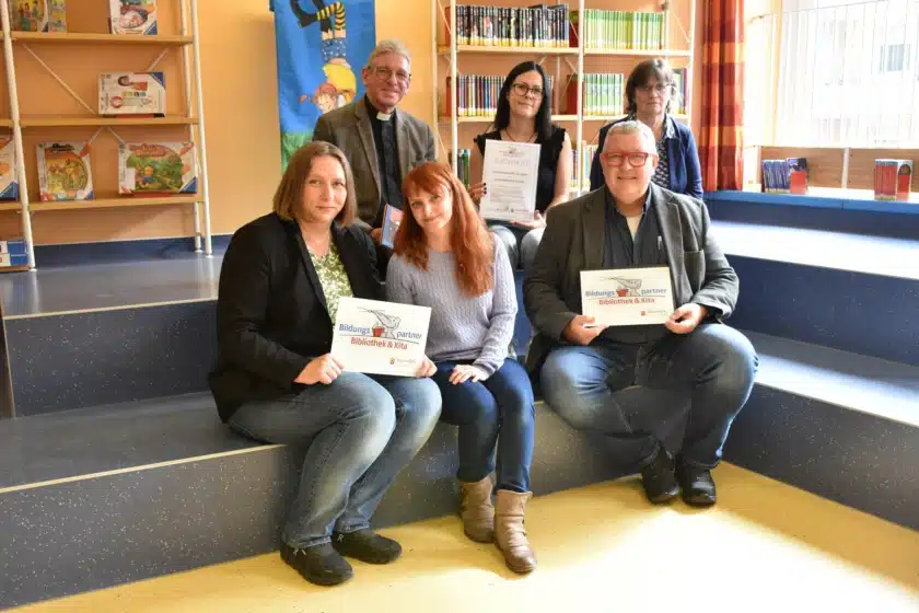 Stadtbibliothek Worms und Kita St. Lioba machen Zusammenarbeit offiziell