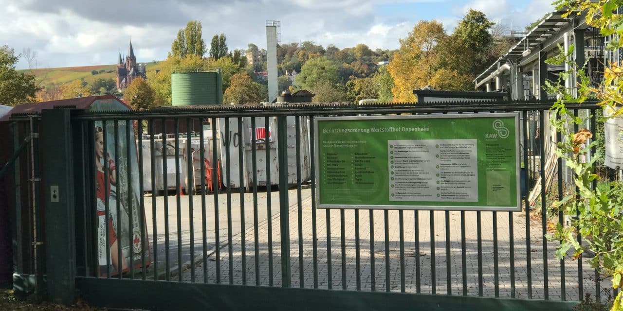 Stadt Oppenheim sucht neuen Standort für Wertstoffhof
