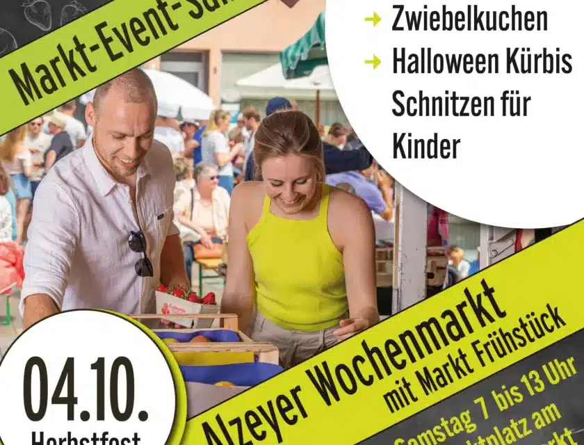 Markt-Event-Samstag am 4. Oktober: Herbstfest in Alzey