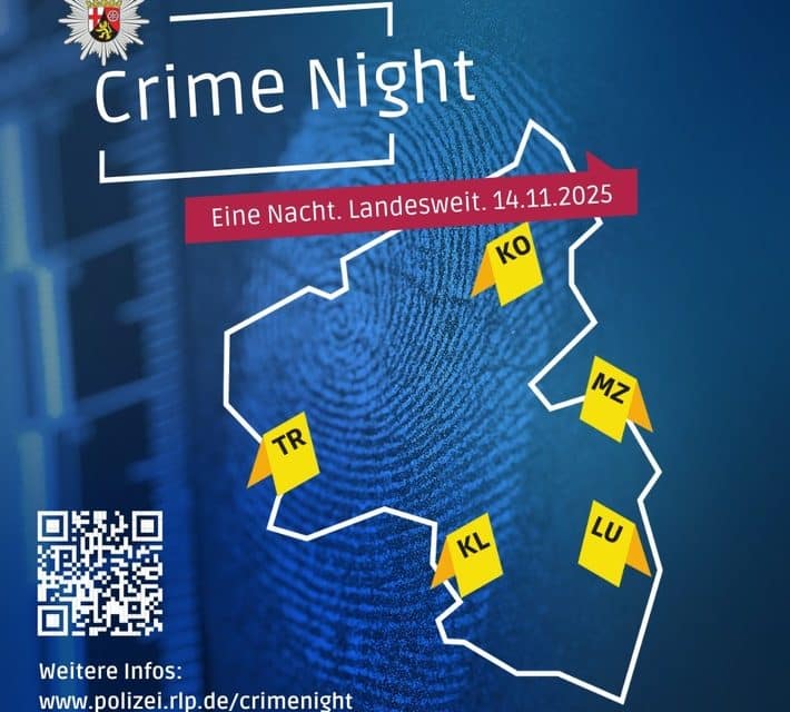 „Crime Night“: Polizei Rheinland-Pfalz lädt zum Miträtseln ein