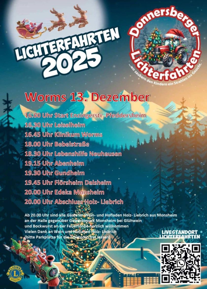 Weihnachtszauber auf Rädern: Lichterfahrten in Worms