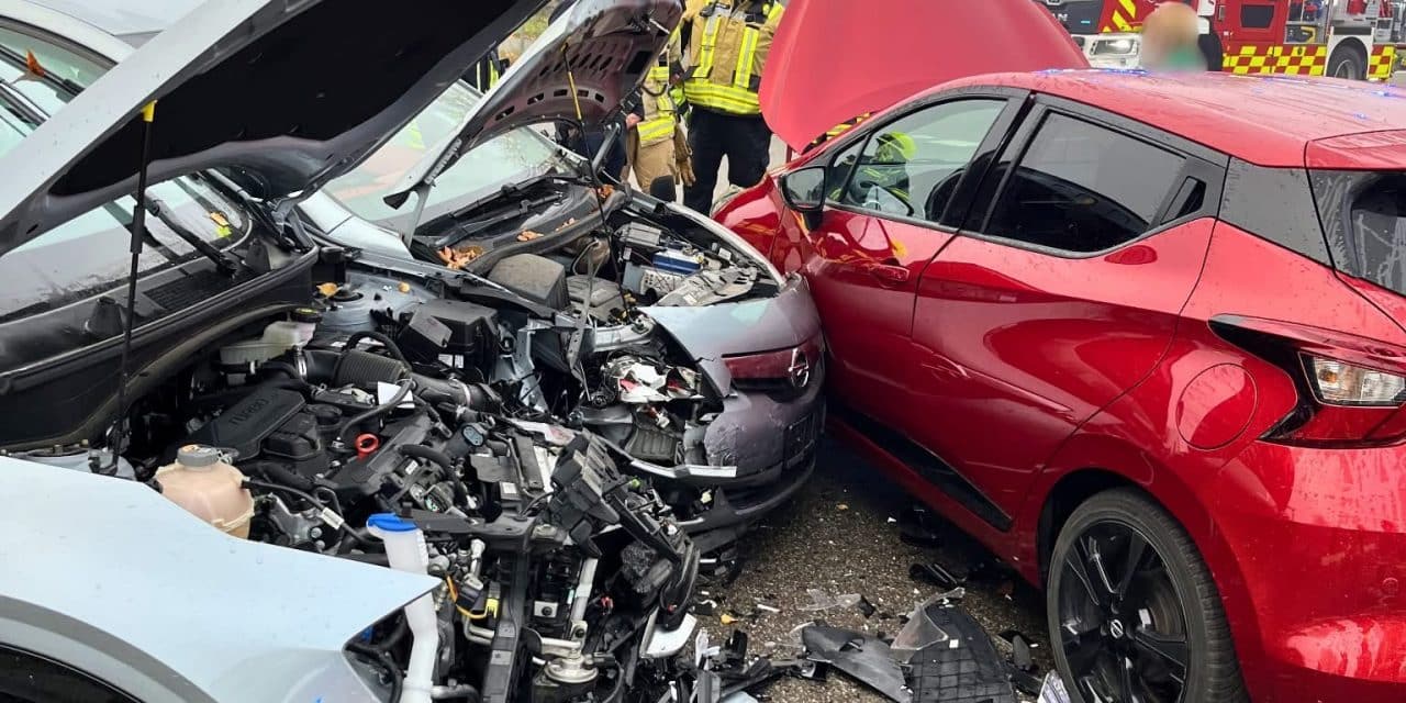 Drei Verletzte bei Verkehrsunfall an der Kreuzung L395/K3 bei Worms