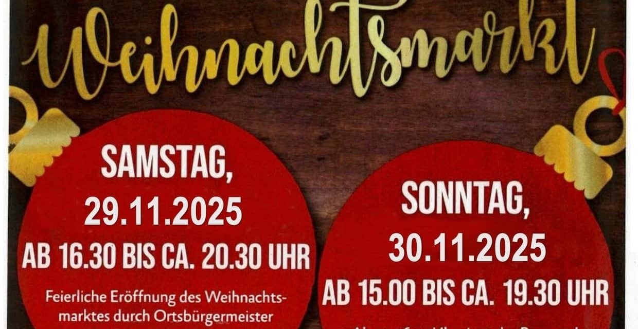 Der SPD Ortsverein Eich lädt zum Glühweinstand auf dem Eicher Weihnachtsmarkt