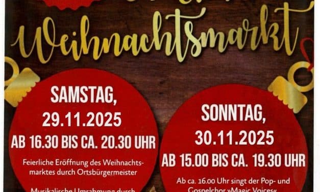 Der SPD Ortsverein Eich lädt zum Glühweinstand auf dem Eicher Weihnachtsmarkt