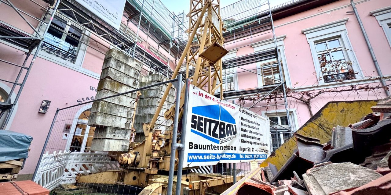 Voll auf Kurs: Baustellen-Update zur Sanierung der Schlossgasse 12–16 und des Stadtweinguts