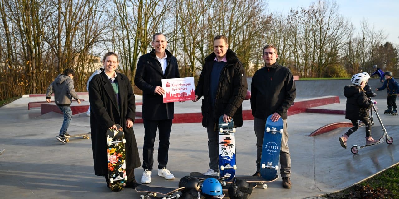 2.000-Euro-Spende ermöglicht Leihangebot für Skatepark-Ausrüstung am Skaterplatz Osthofen