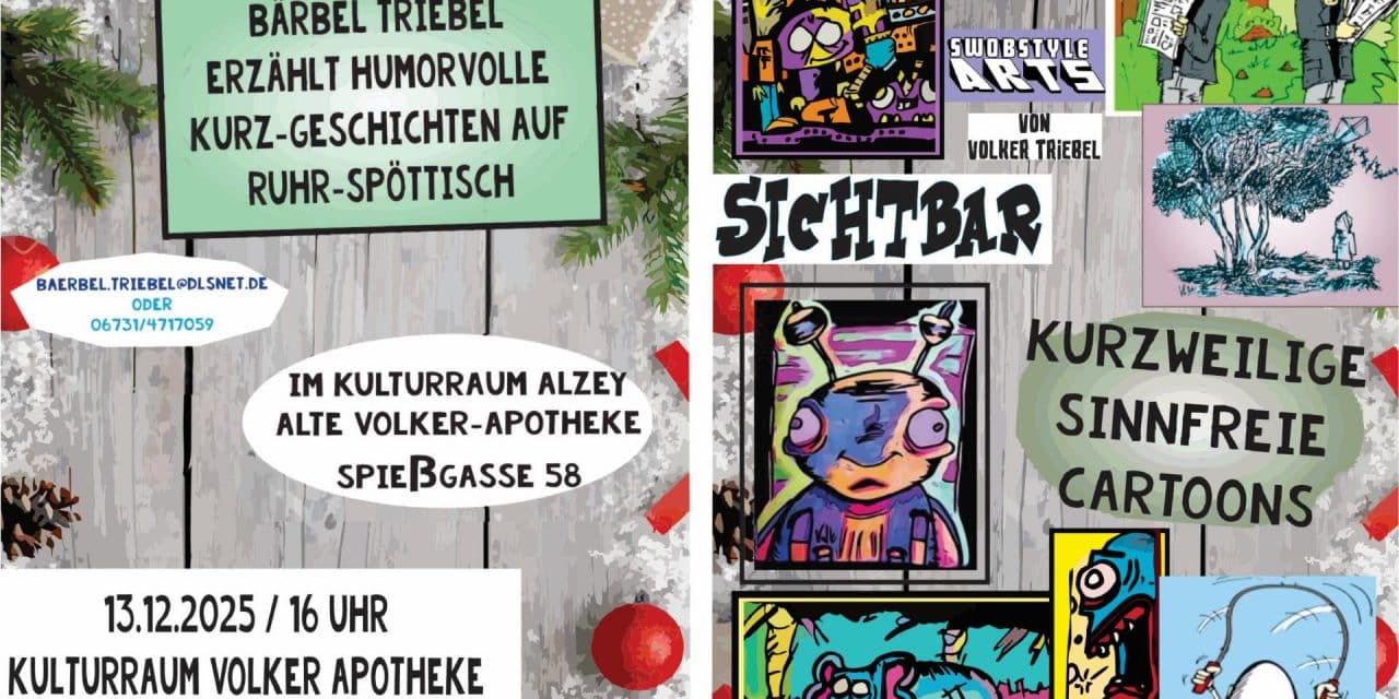 Kulturraum „Alte Volkerapotheke“ wird am 13. Dezember zur HörBar & SichtBar