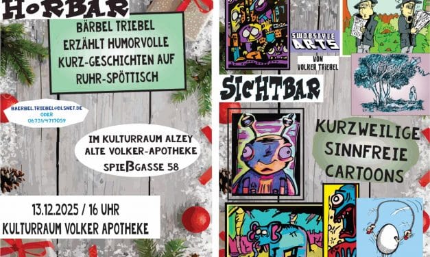 Kulturraum „Alte Volkerapotheke“ wird am 13. Dezember zur HörBar & SichtBar