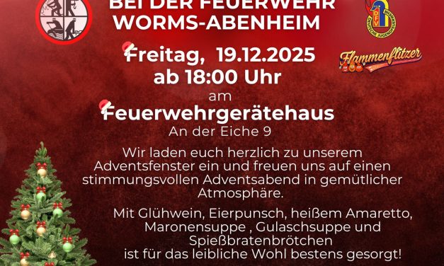 Blaulicht trifft Advent – Adventsfenster der Feuerwehr Abenheim