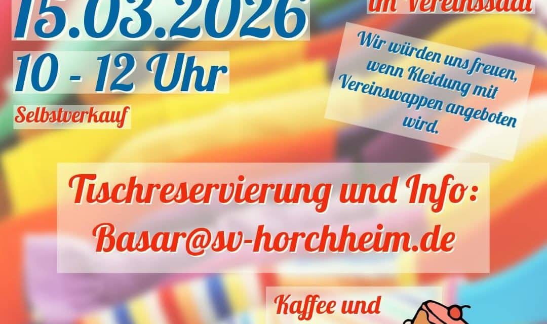 Kleiderbasar „Alles rund ums Kind“ beim SV 1920 Horchheim