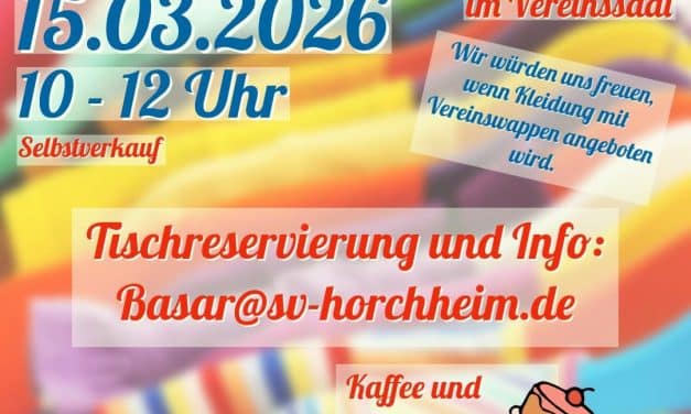 Kleiderbasar „Alles rund ums Kind“ beim SV 1920 Horchheim