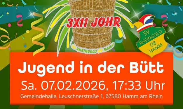 „Jugend in der Bütt“ feiert 3×11 Jahre in Hamm am Rhein
