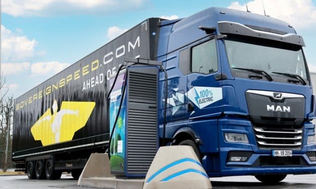 Frankfurt Cargo goes elektrisch: Fraport eröffnet ersten Lkw-Schnellladepark