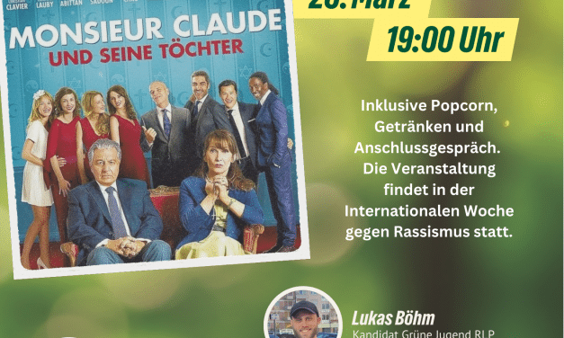Kino gegen Rassismus: Grüne laden zum Filmabend in Worms