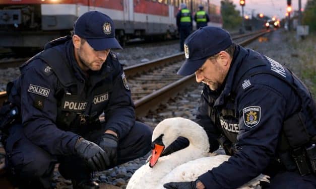 Rettung in letzter Sekunde: Verletzter Schwan stoppt kurzzeitig den Bahnverkehr