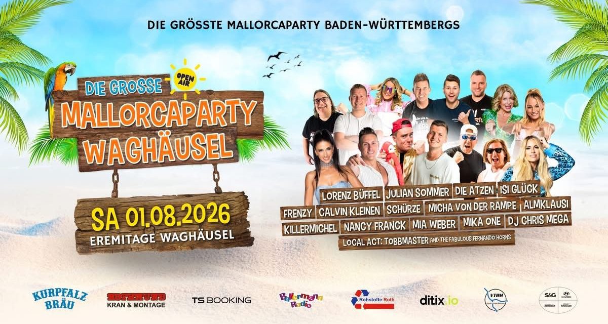 Sonne, Sangria, Superstar-Line-up: Waghäusel wird zur Partyhochburg des Sommers 2026