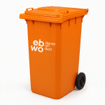 Unterflurbehälter in Wormser Innenstadt vorübergehend außer Betrieb – orange Ersatztonnen aufgestellt