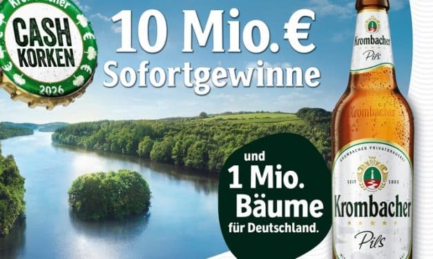 Krombacher startet Mega-Aktion: 10 Millionen Euro und 1 Million Bäume